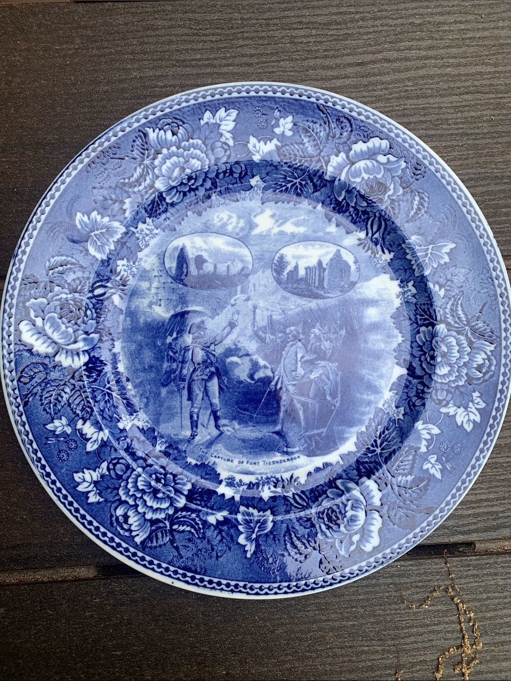 Blue Transferware Decorative Dinner Plate, Wedgewood